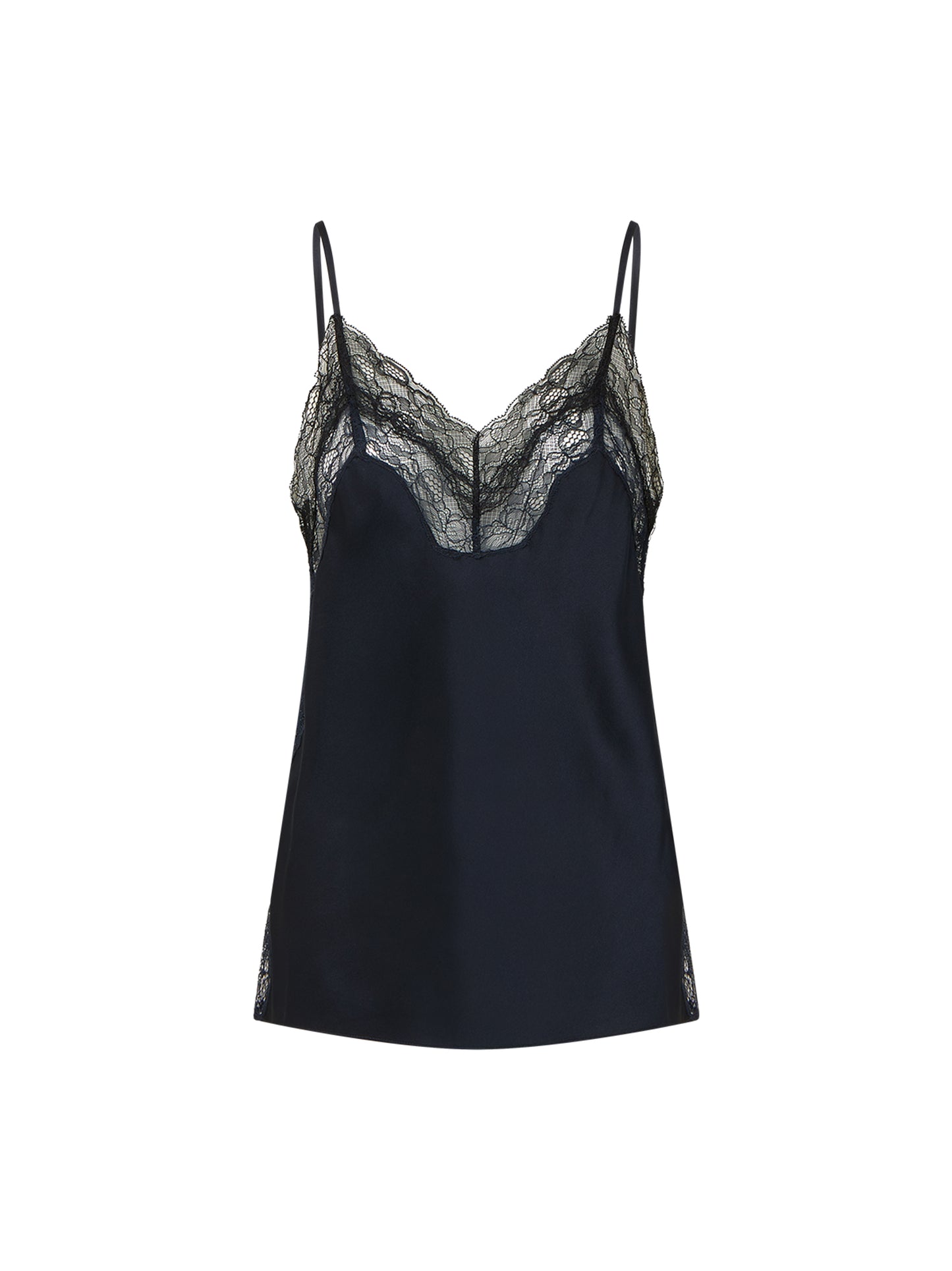 Veronica Beard Johanan Stretch-Silk Camisole in Navy
