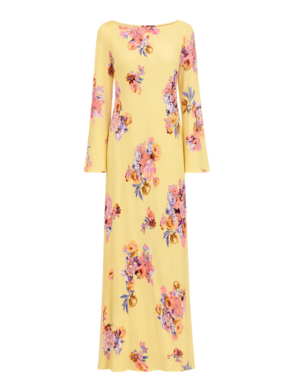 Hemant and Nandita Maxi Dress in Yellow