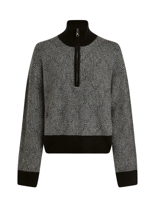 Varley Aldridge Half Zip Knit in Black