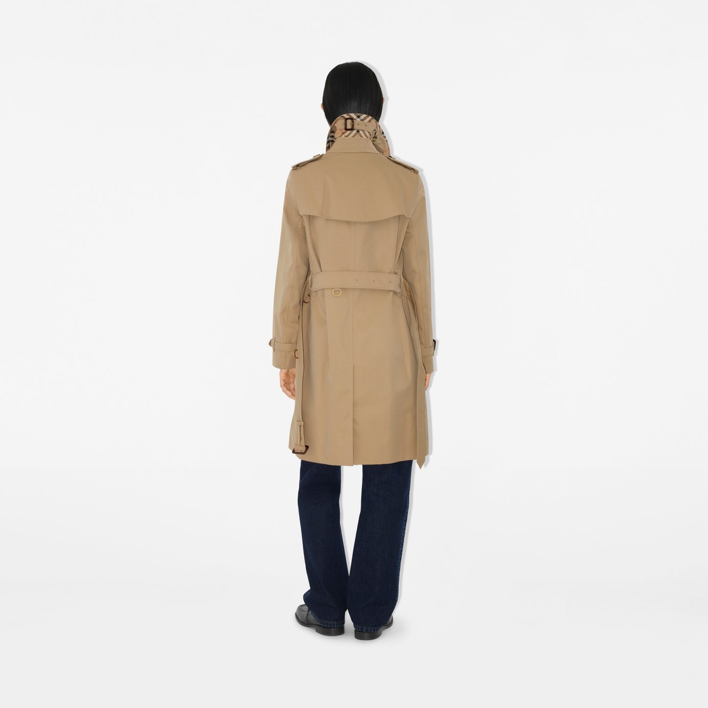 Burberry Mid-Length Kensington Heritage Trench Coat in Honey