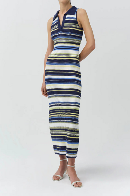 Simkhai Kerrin Knit Midi Dress in Midnight Multi