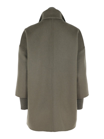 Kinross Knit Insert Zip Mock Coat (More Colors)