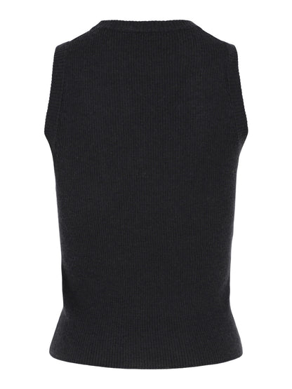 Vince High Neck Rib Tank in Dark Night Lake