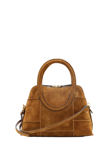 Staud Naomi Mini Satchel Bag in Tan