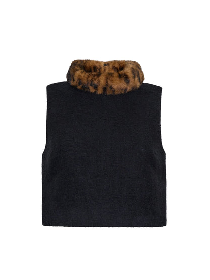 Cara Cara Gina Top in Cloud Tweed Black
