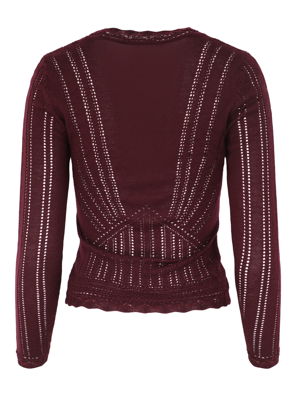 Sea Paxton Knit Long Sleeve Top in Burgundy