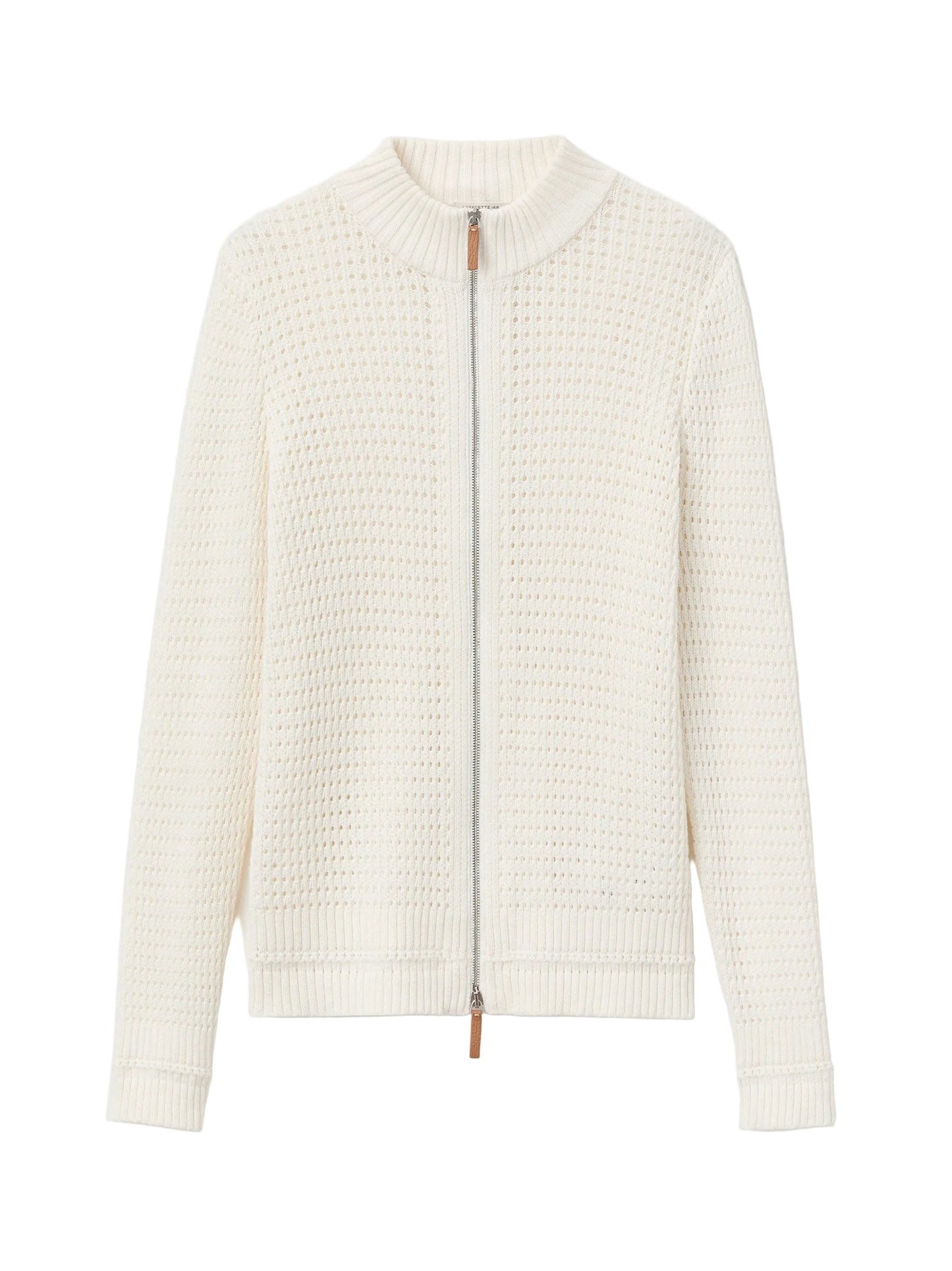 Texture Knit Zip Front Cardigan
