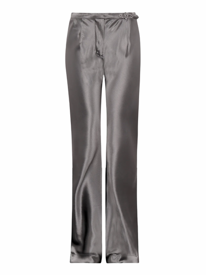 Paris Georgia Belted Sleek Pant in Silver
