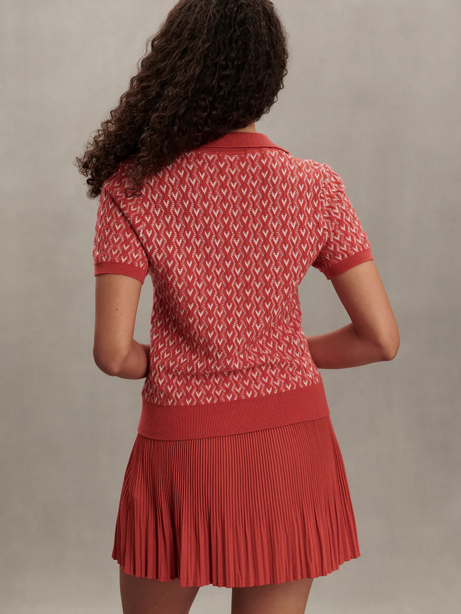 Varley Ezrella Knit Top in Baked Apple