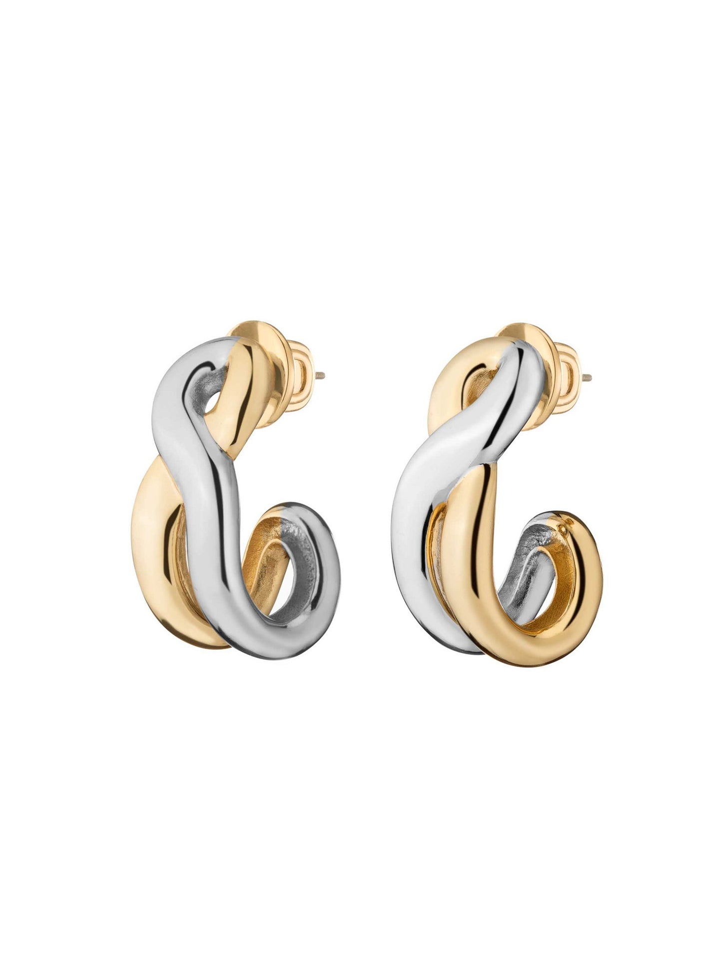 Demarson Odell Hoop Earrings in Two Tone