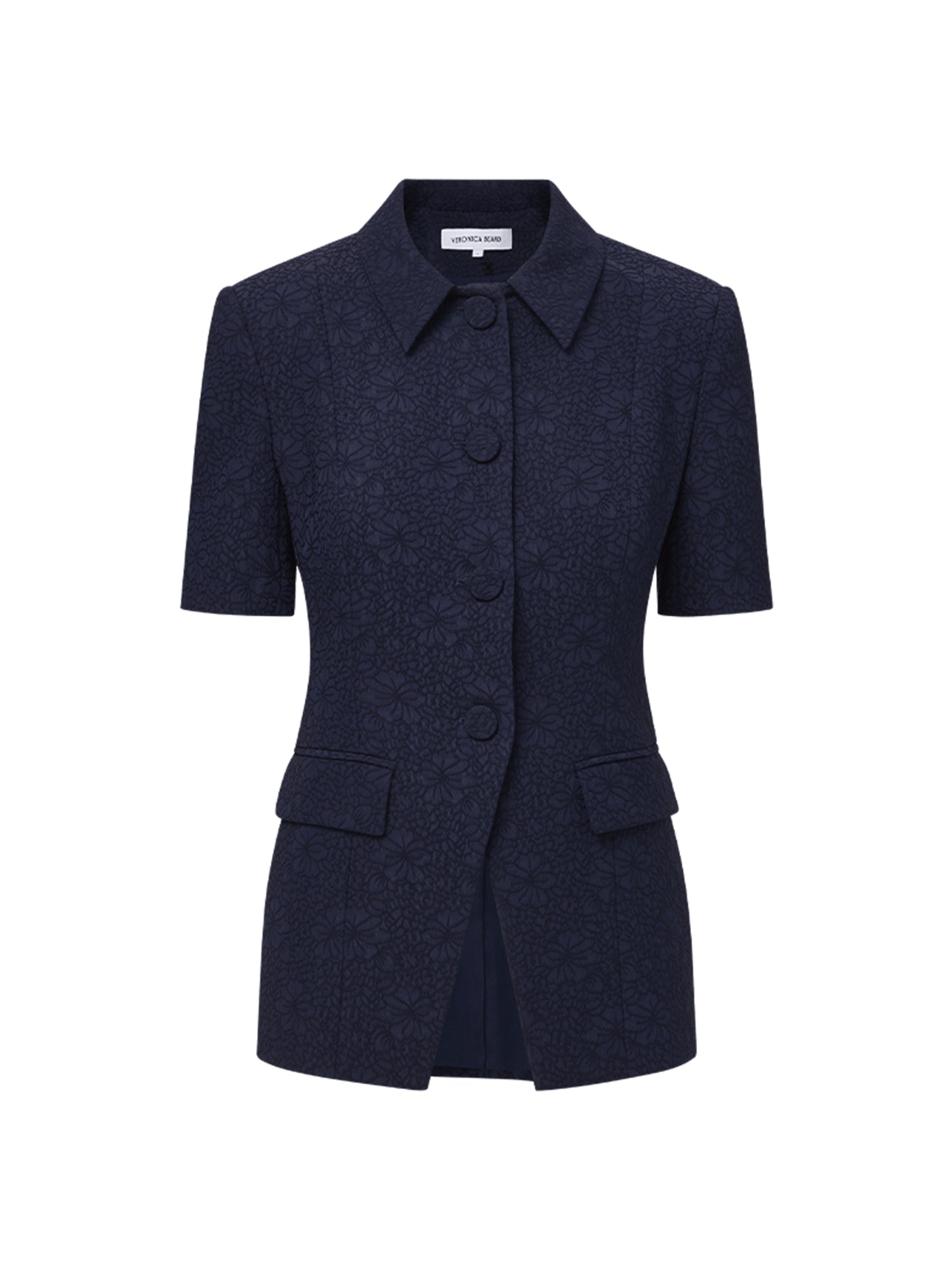 Veronica Beard Bodie Jacquard Jacket in Navy
