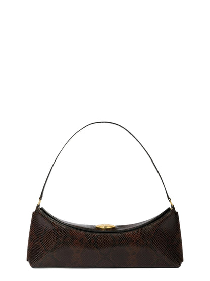 Jacquemus The Ovalo Clutch in Dark Brown