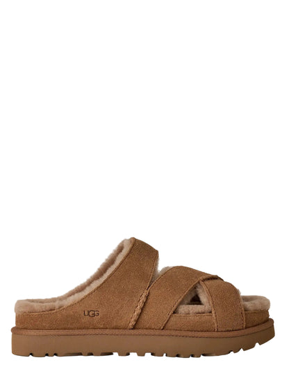 UGG Greenport Cross Strap Slide in Chestnut