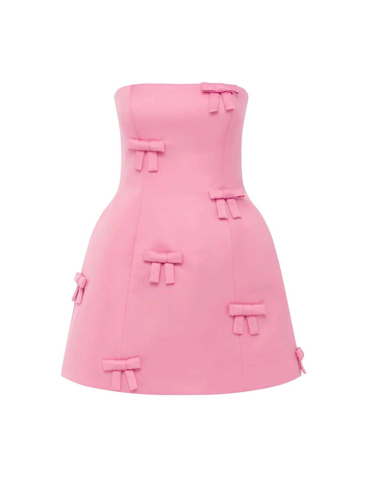 Leo Lin Roselle Bow Mini Dress in Fuchsia