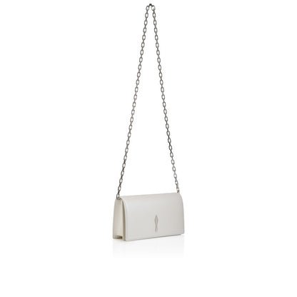 Christian Louboutin Bettina Clutch Nappa in Perle White/Silver | In-Store Only