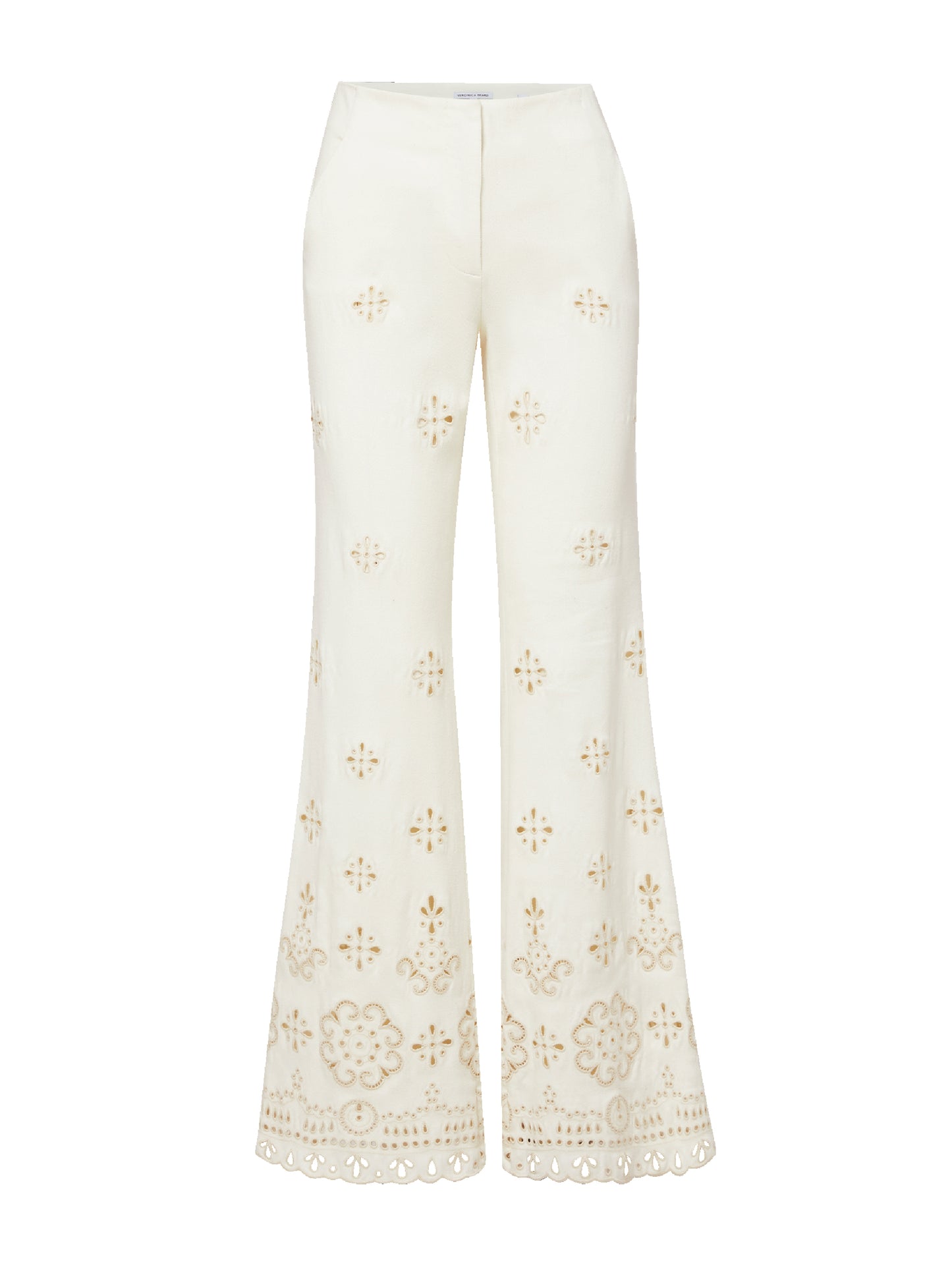 Veronica Beard Komi Eyelet Pant in Dove