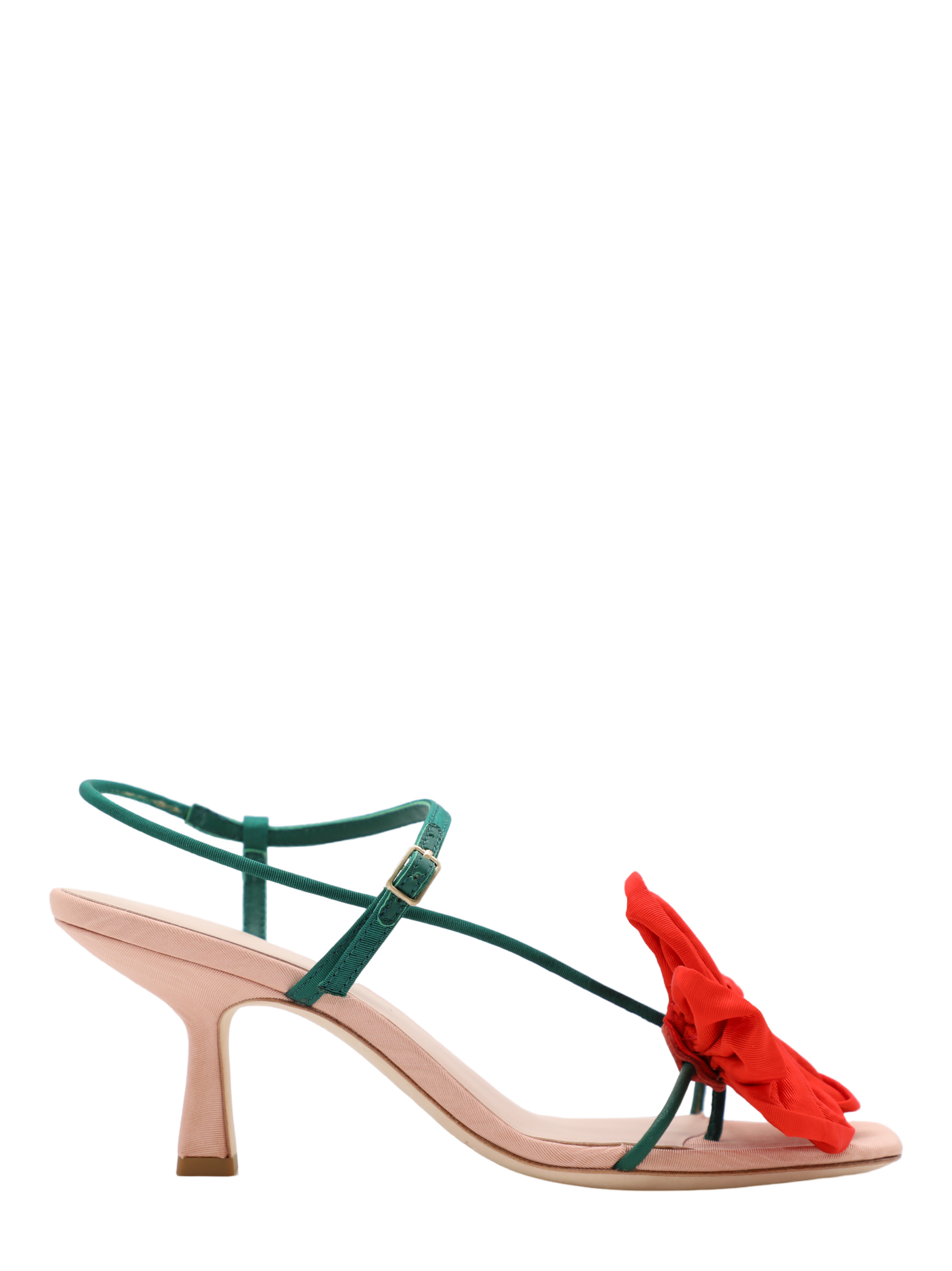 LOEFFLER RANDALL ダークグリーン ハイヒール Loeffler Randall Frank Red/Green Moiré Flower Sandal