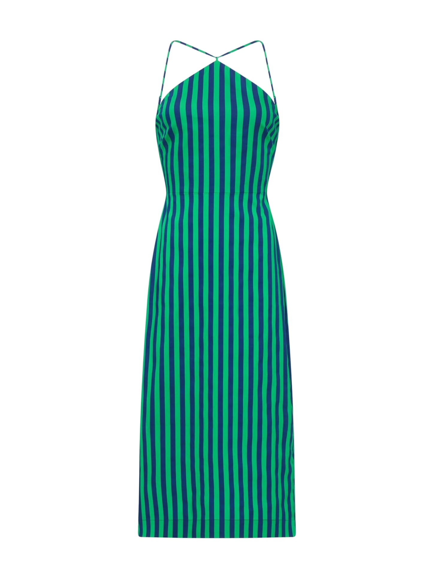 Simon Miller Kit Poplin Dress in Navy/Grass Green