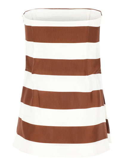 Cult Gaia Rhett Top in Large Saddle Stripe