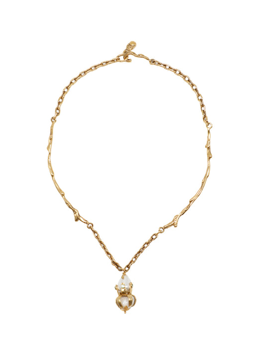 Marni Branch Necklace With Encased Pearl Pendant