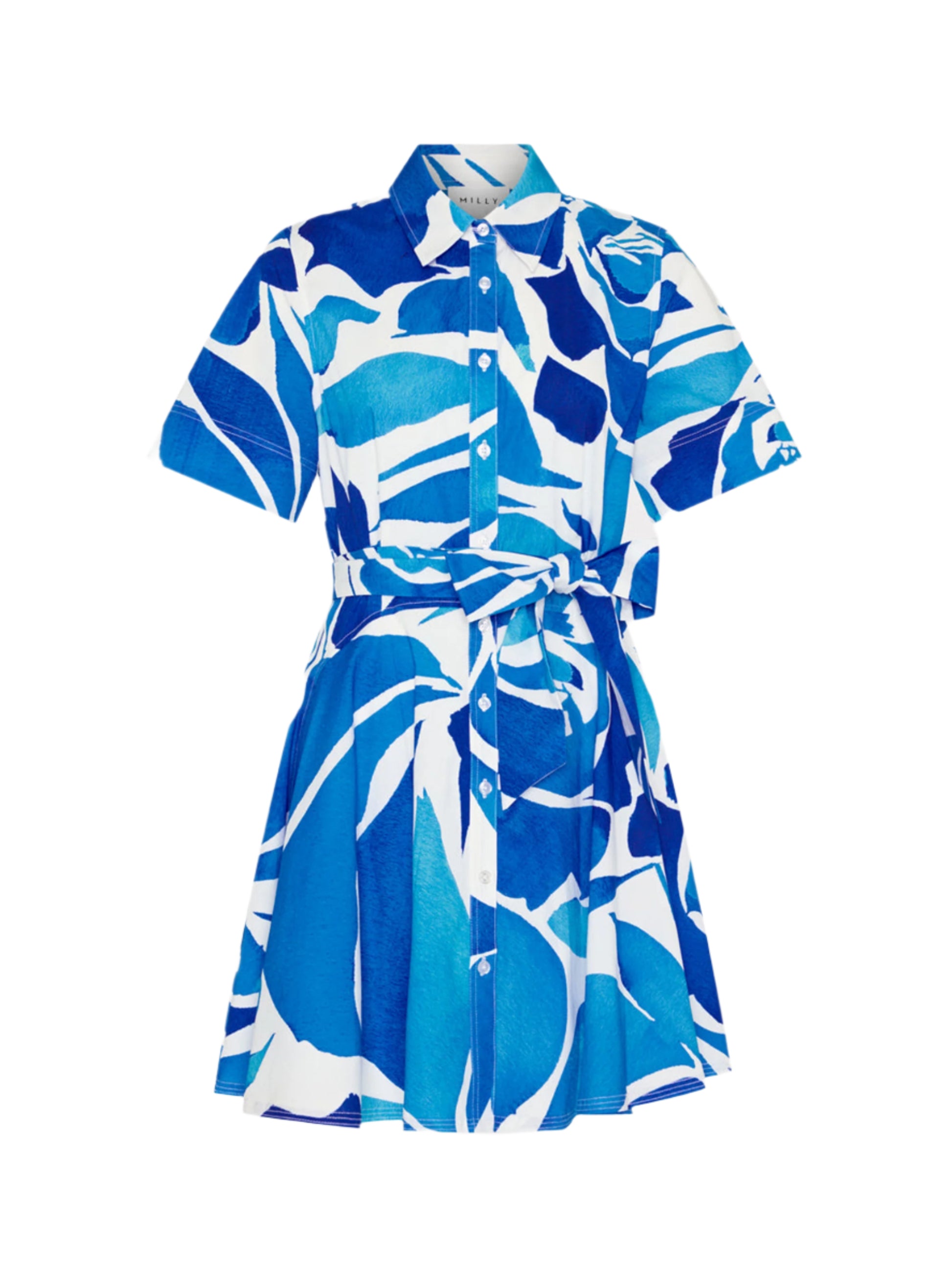 Milly Dream Rose Poplin Button Down Dress in Teal Blue Multi Leigh's of Breton Village Milly Dream Rose Poplin Button Down Dress in Teal Blue Multi Leigh's of Breton Village