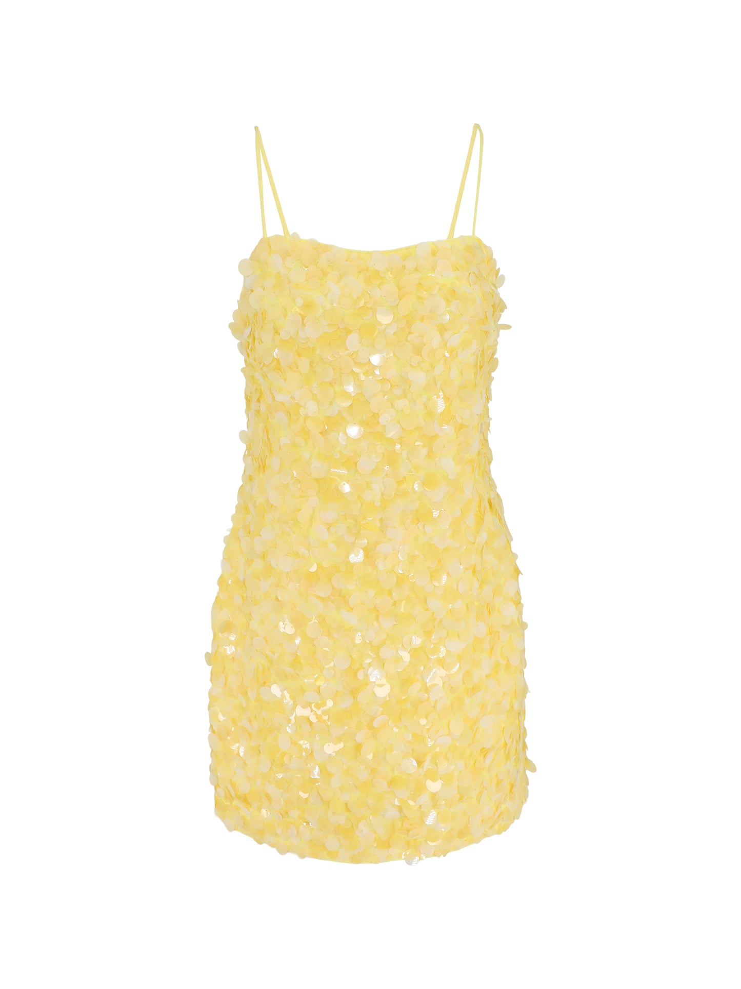 Milly Colette Sequin Mini Dress in Yellow