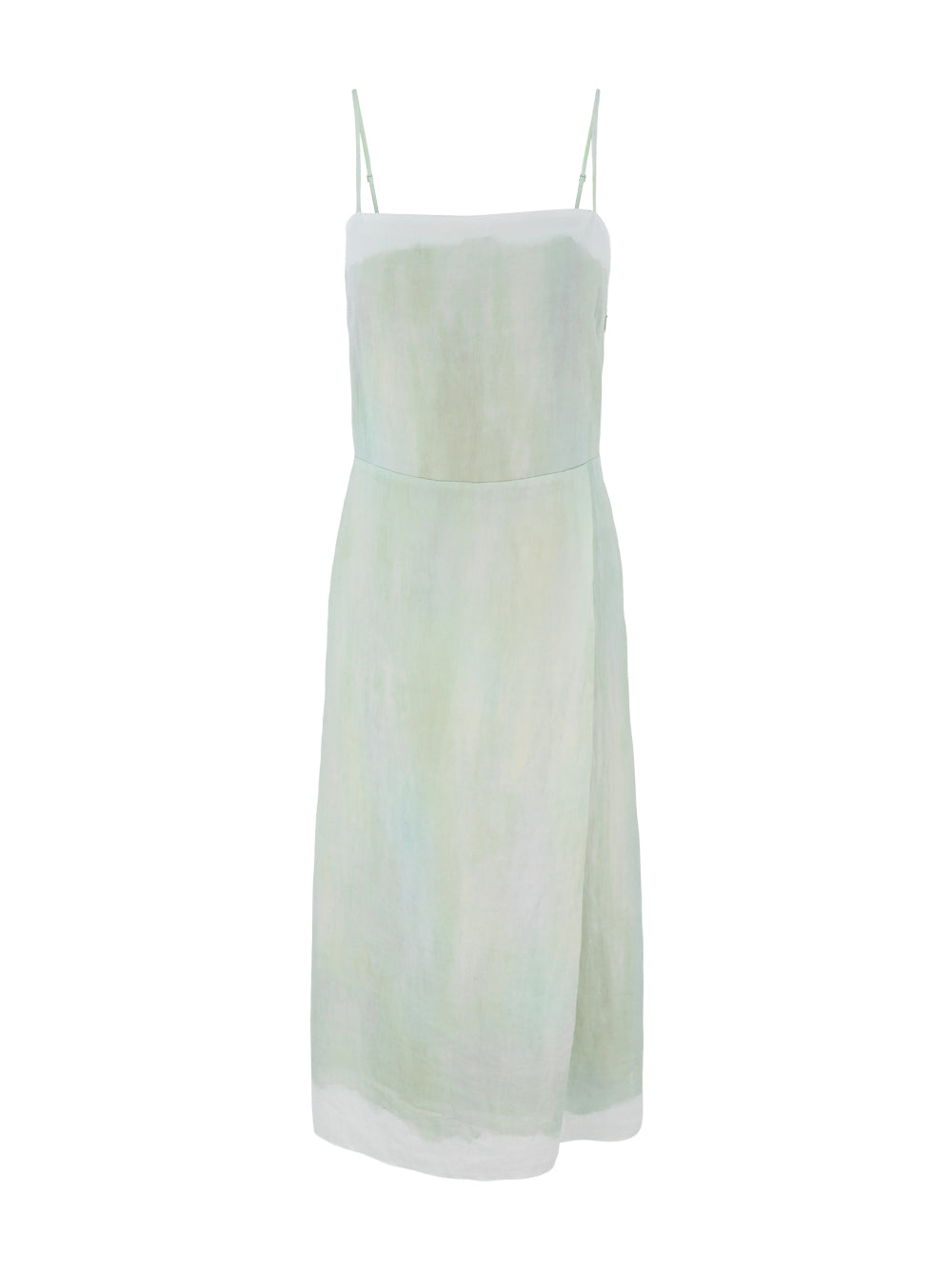Vince Painted Pastel Dress in Washed Jade