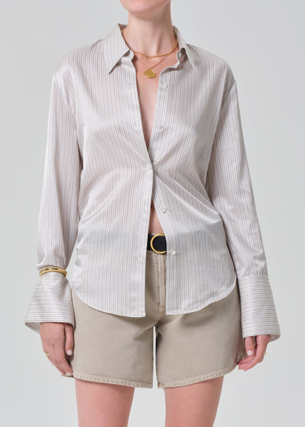 Citizens of Humanity Camilla Shirt in Sandstone Stripe