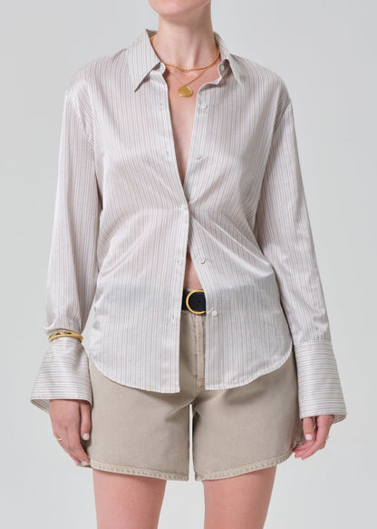 Citizens of Humanity Camilla Shirt in Sandstone Stripe