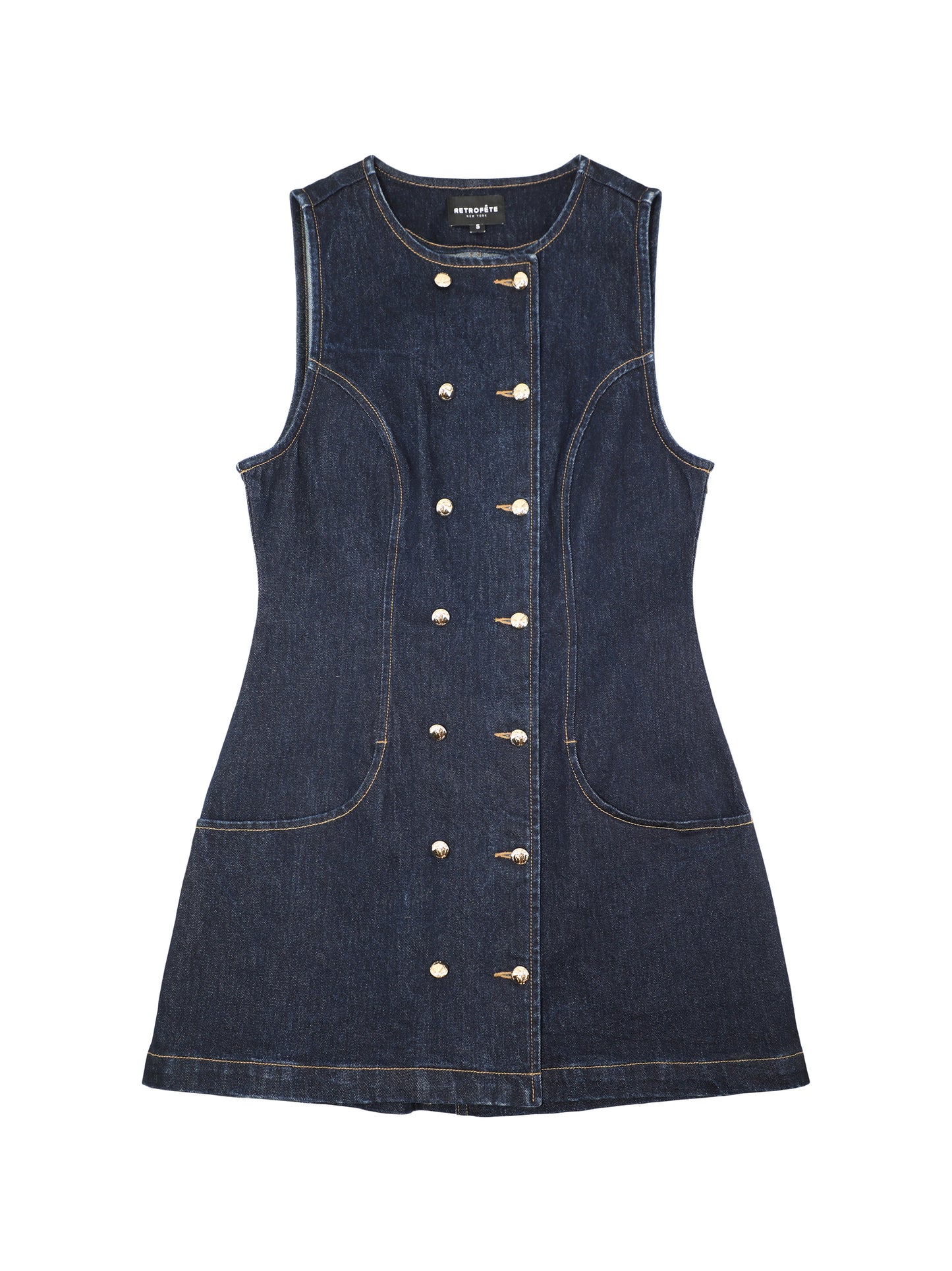 Retrofête Hanna Dress in Indigo Rinse