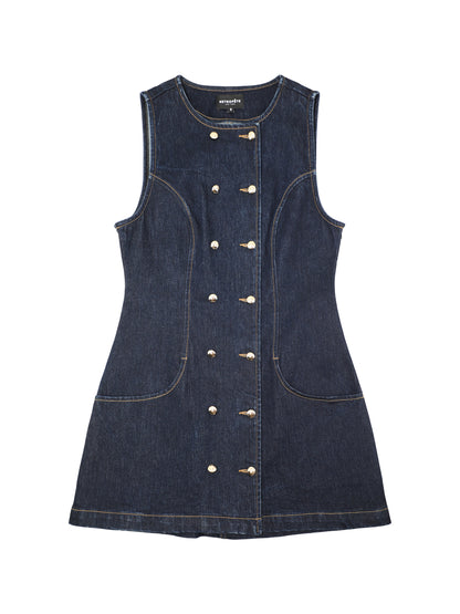 Retrofête Hanna Dress in Indigo Rinse