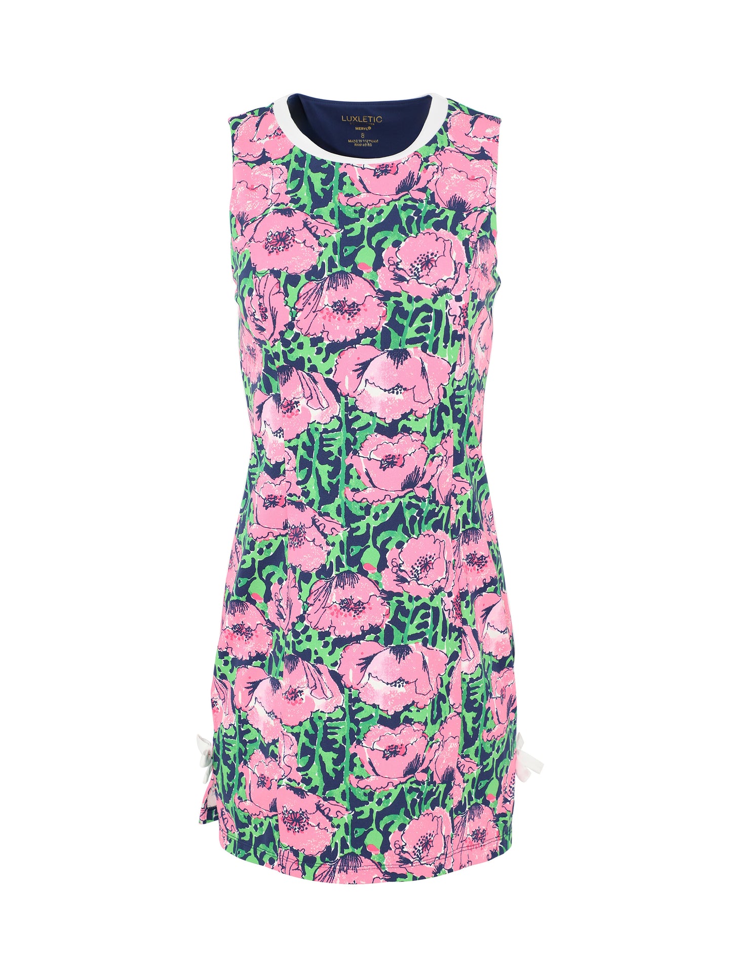 Lilly Pulitzer Mela Active Dress UPF 50+ in Low Tide Navy Florrie