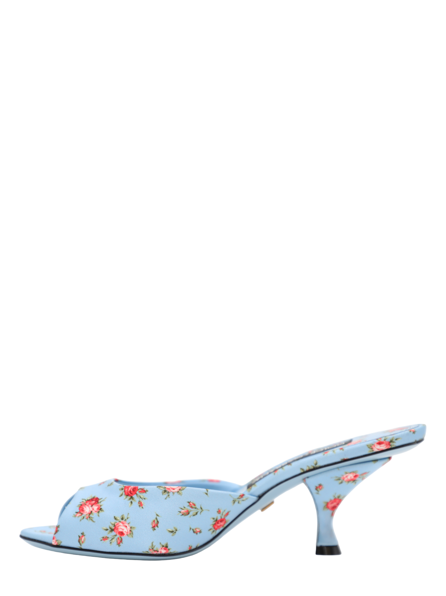 Dolce & Gabbana Keira Satin Mules with Little Roses Print