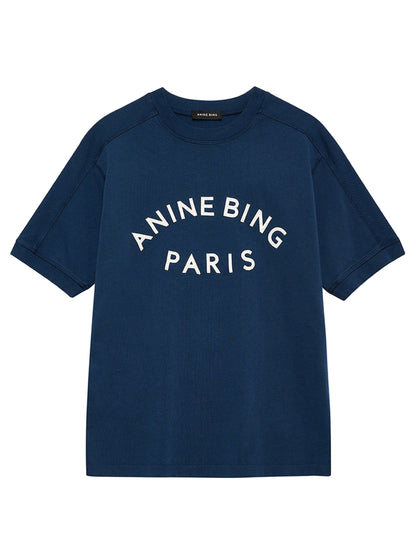 Anine Bing Jaylin Tee Paris in Dark Blue