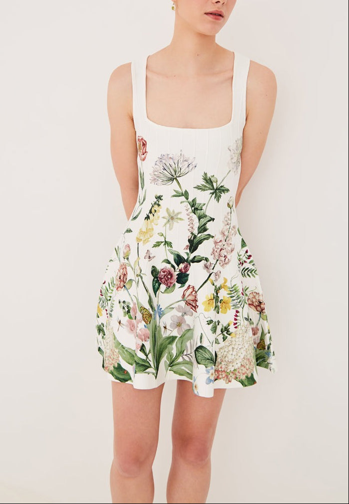 Cara Cara Velma Mini Dress in Bloomsfield Ivory