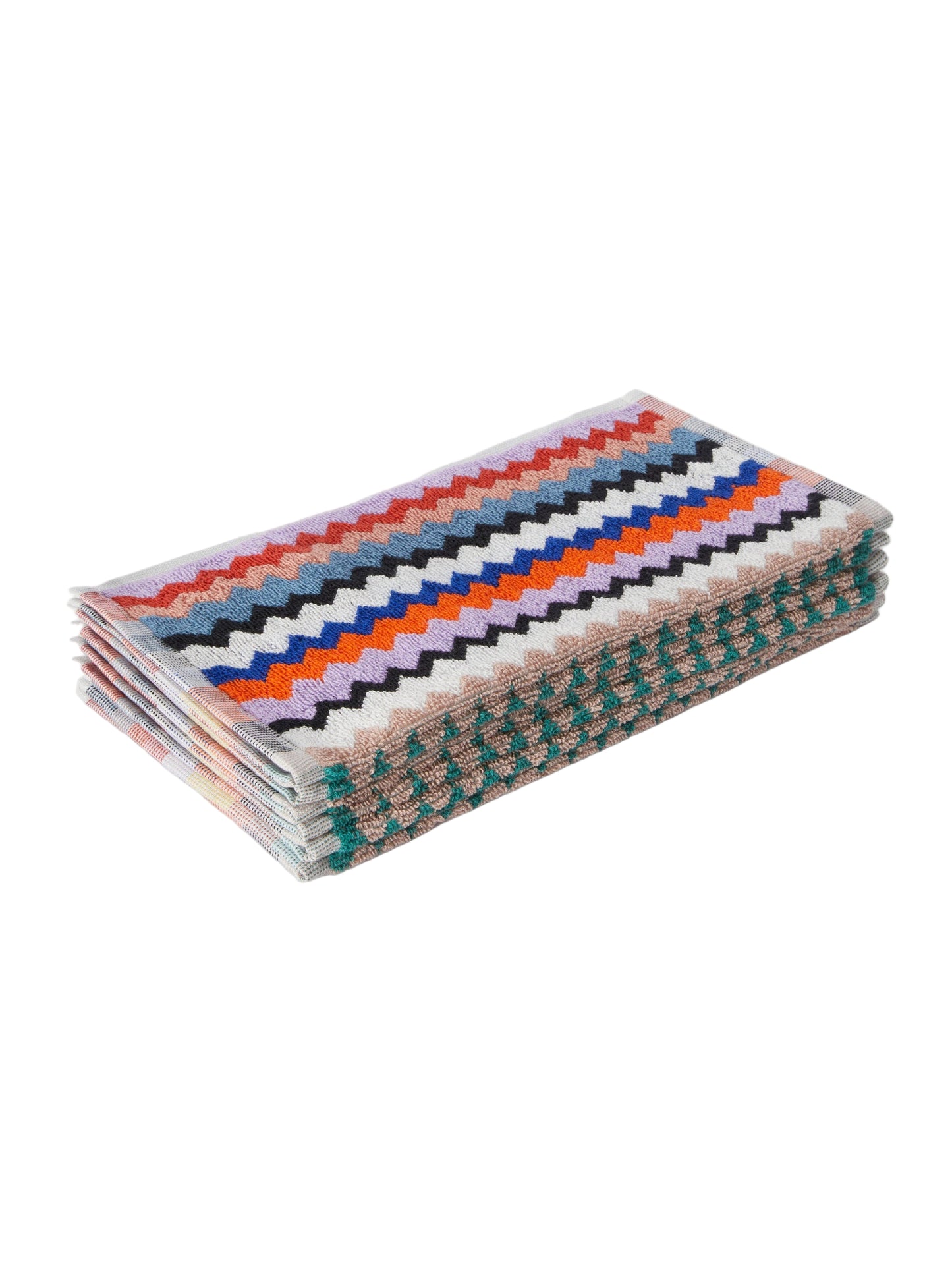 Missoni Riverbero Set of Face Towels 30x30 cm 6 pieces in Multicolor