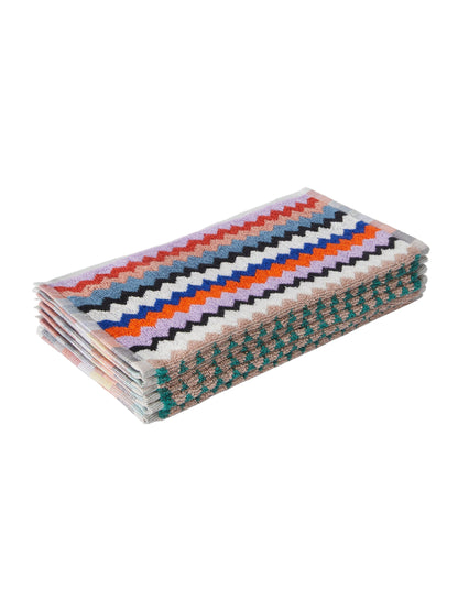 Missoni Riverbero Set of Face Towels 30x30 cm 6 pieces in Multicolor