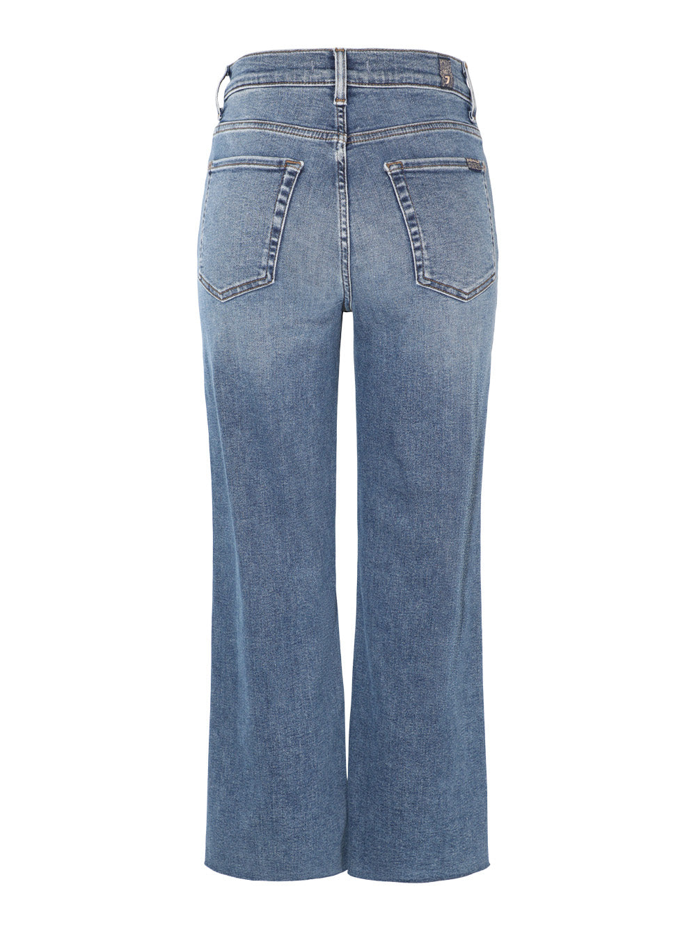 7 For All Mankind Cropped Alexa Jeans With Raw Cut Hem