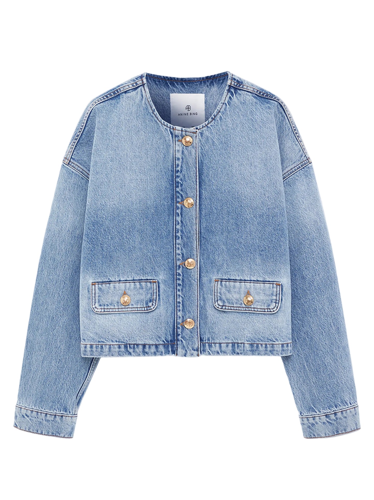 Anine Bing Blanche Jacket in Washed Caspian Blue