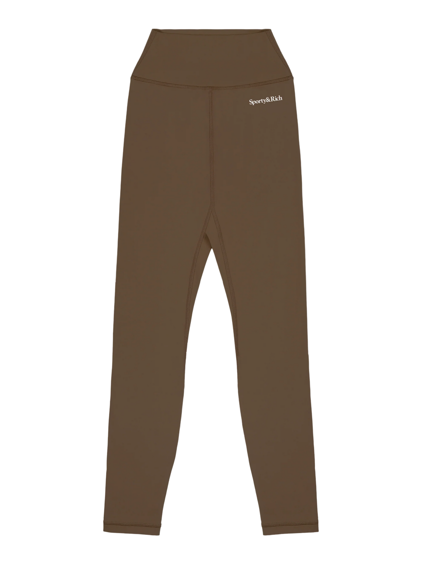 Sporty & Rich Serif Logo Legging in Sand