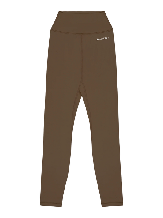 Sporty & Rich Serif Logo Legging in Sand