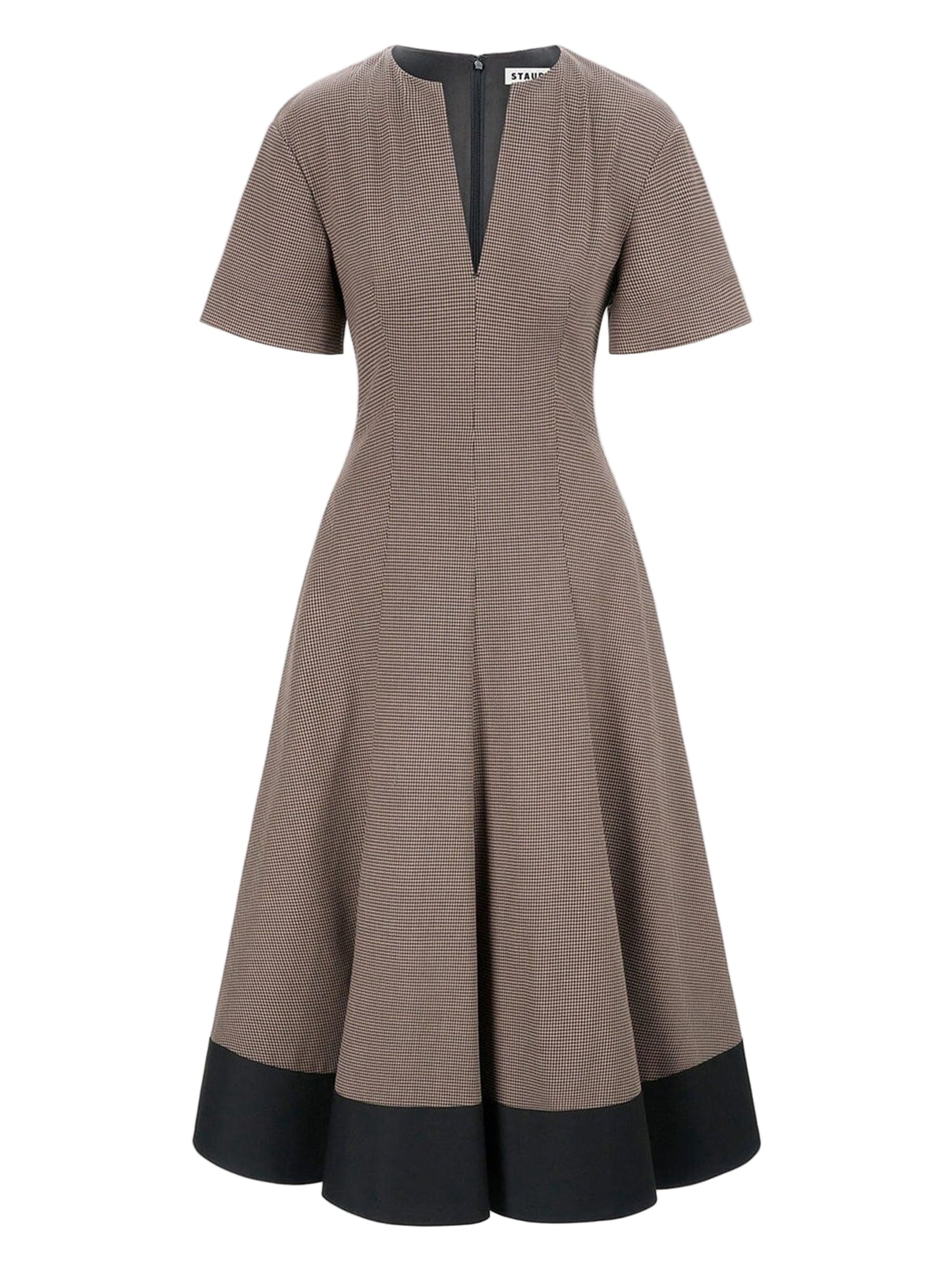 Staud Frances Dress in Houndstooth