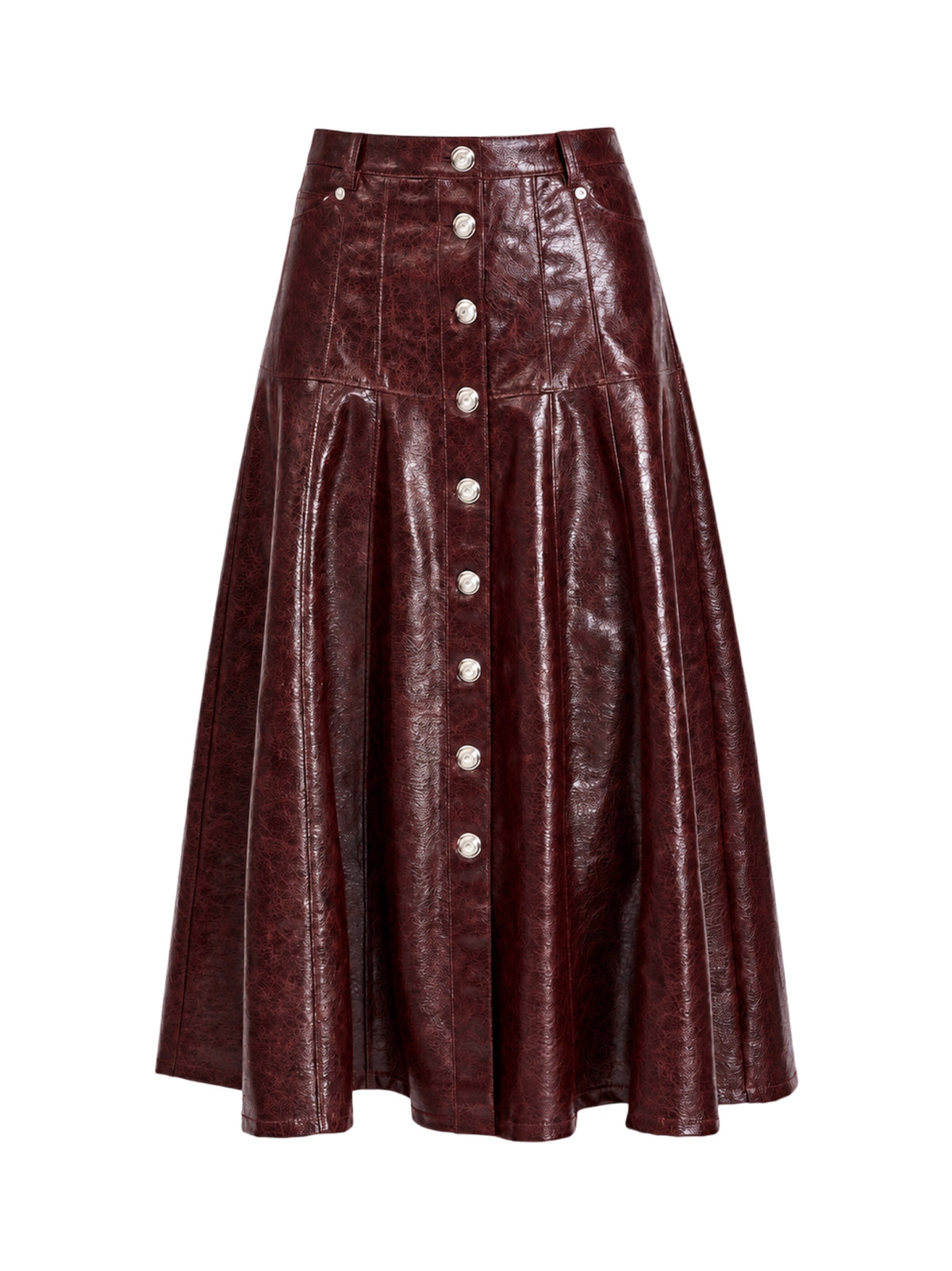 Tumbled Vegan Leather Veena Skirt