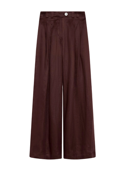 Marella Sheer Trouser Pant in Brown