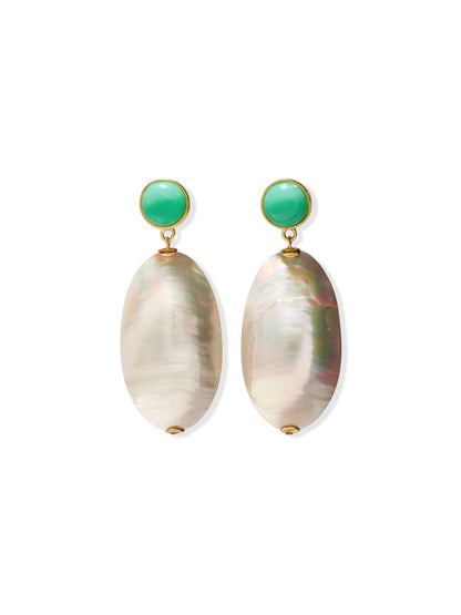 Lizzie Fortunato Campana Earrings in White