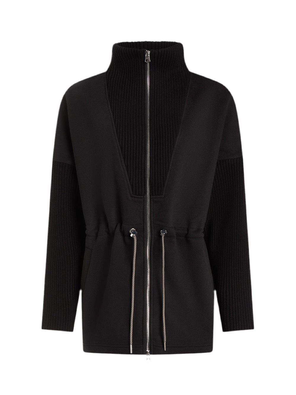 Varley Cotswold Longline Zip Through in Black