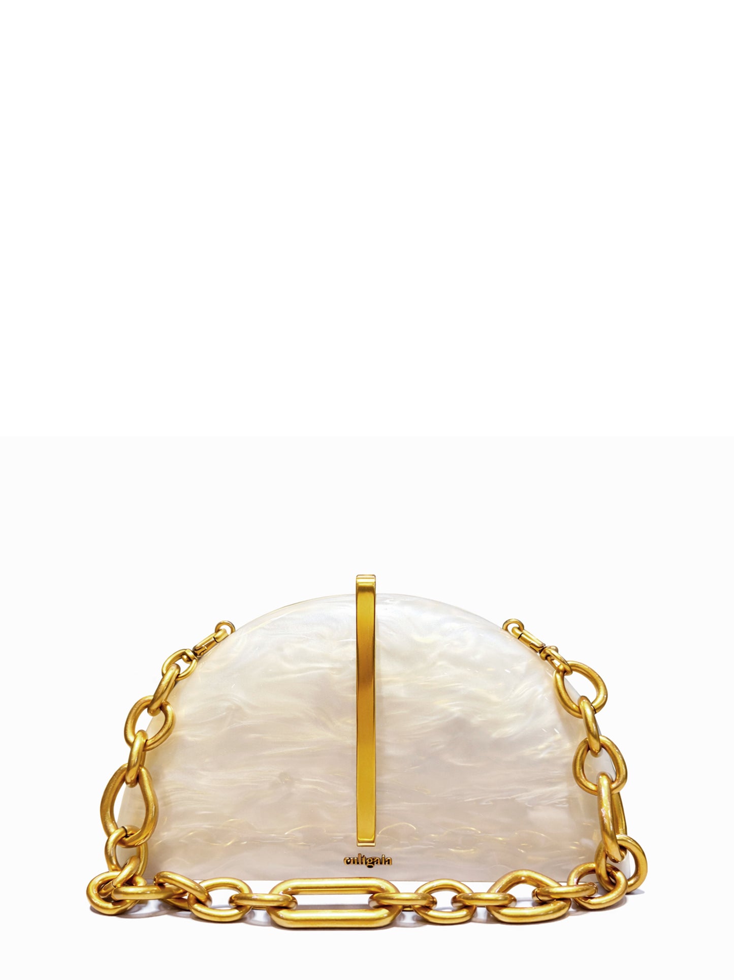 Cult Gaia Laguna Clutch in Ivory