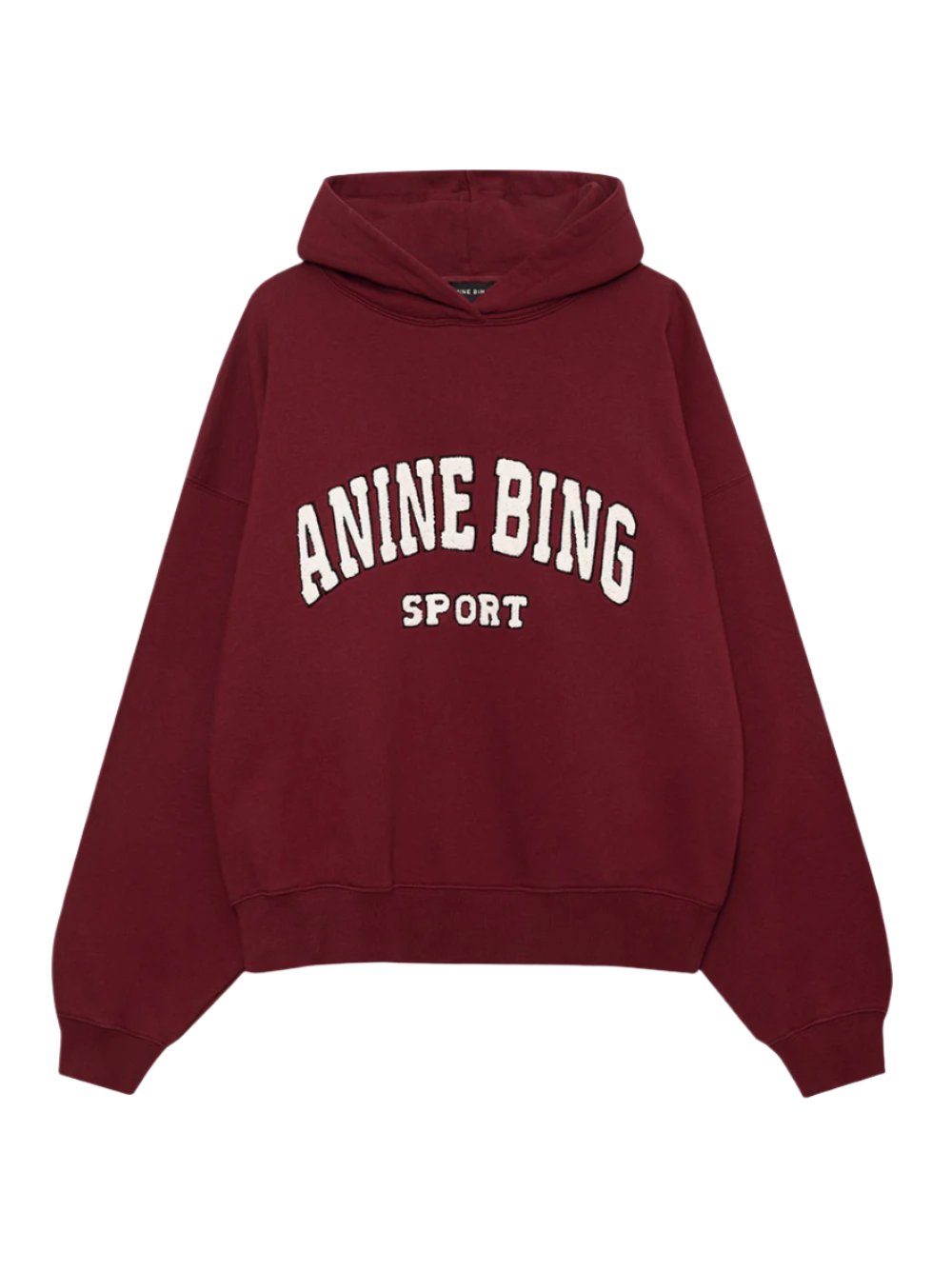 Anine Bing Alec Hoodie Sport in Cabernet