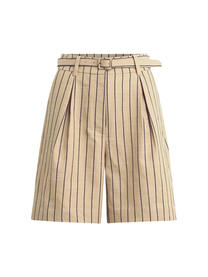 Favorite Daughter Miranda Short in Beige/Navy Stripe