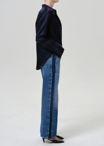Citizens of Humanity Lindz Easy Straight Tuxedo Stripe Jean in Liro